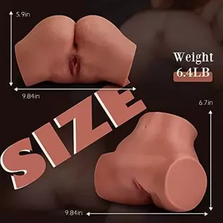 6.4LB Brown Pussy Masturbator Sex Doll with Tight Anal and Vagina Stroker, Portable Butt Pocket Pussy Male Sex Toy for Men Mastu 6.4LB Brown Pussy Masturbator Sex Doll with Tight Anal and Vagina Stroker, Portable Butt Pocket Pussy Male Sex Toy for Men Mastu