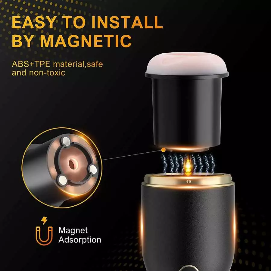 Automatic Male Masturbator Cup, Male Masturbator with 6 Rotating for Glans Trainer, Electric Pocket Pussy Male Strokers Toy, Ora