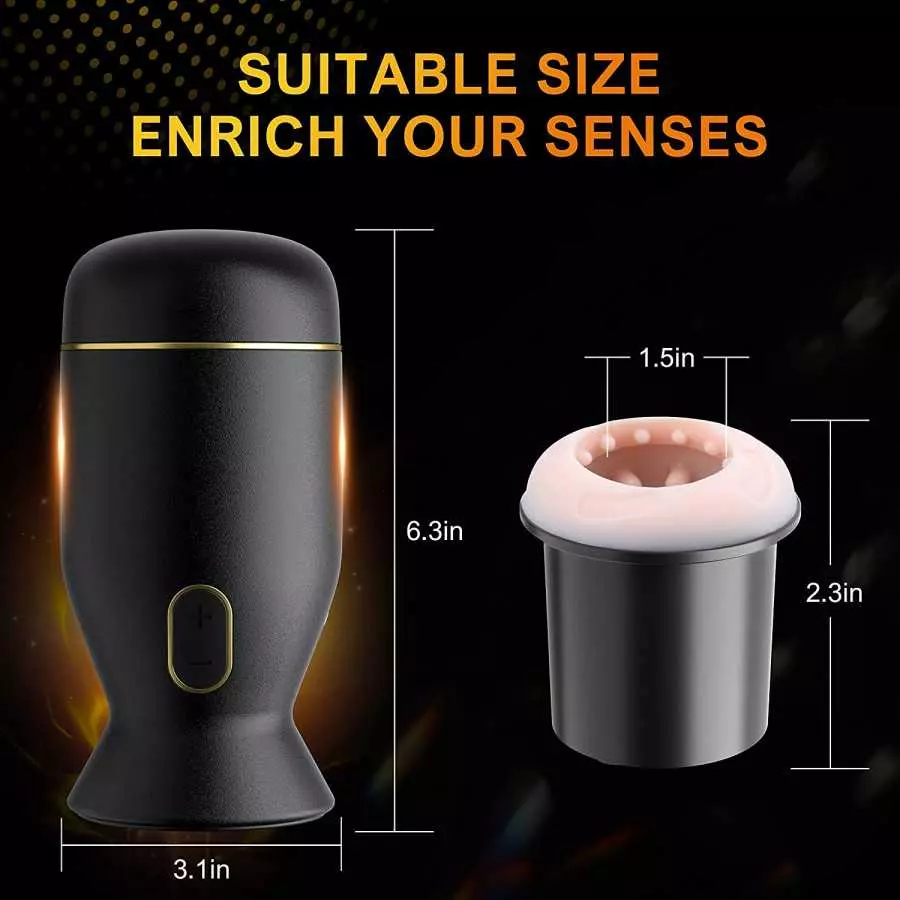 Automatic Male Masturbator Cup, Male Masturbator with 6 Rotating for Glans Trainer, Electric Pocket Pussy Male Strokers Toy, Ora