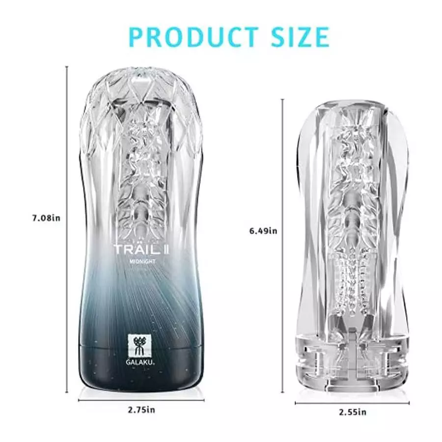 Seekiblizz Male Masturbator Cup Masturbation Sleeve Sex Toy, Portable Crystal Vagina Oral Sleeve Transparent Stroker Blowjob Suc