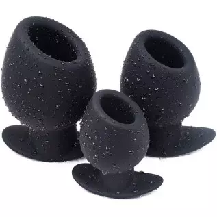 4.4In Extra Large Cup Hollow Silicone Anal Plug.g-spot Vagina Soft Dildos para Suction Stimulation Training Masturbator for Wome