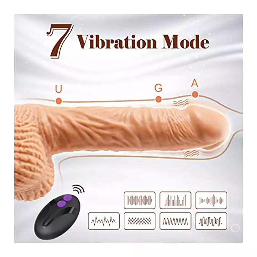 Realistic Thrusting G Spot Dildo Vibrator Adult Sex Toys for Women, 3 in 1 Lifelike Rotating Vibrating Dildos for Anal Stimulati