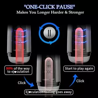 Automatic Male Masturbators with Thrusting Massage Beads, Adult Sex Toys for Men's Sex, Tanshunly Hands Free Vibrating Male Mast