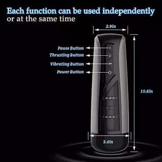 Automatic Male Masturbators with Thrusting Massage Beads, Adult Sex Toys for Men's Sex, Tanshunly Hands Free Vibrating Male Mast