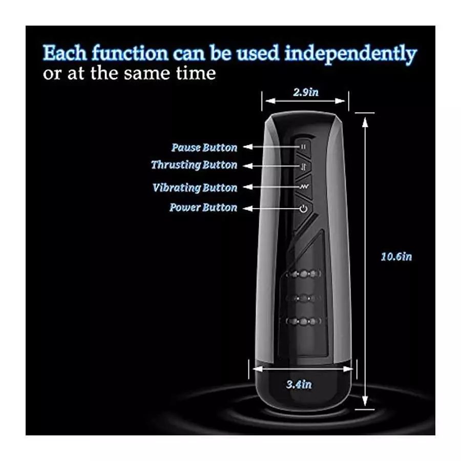 Automatic Male Masturbators with Thrusting Massage Beads, Adult Sex Toys for Men's Sex, Tanshunly Hands Free Vibrating Male Mast