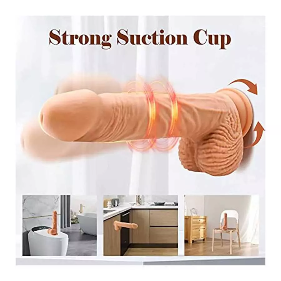 Realistic Thrusting G Spot Dildo Vibrator Adult Sex Toys for Women, 3 in 1 Lifelike Rotating Vibrating Dildos for Anal Stimulati