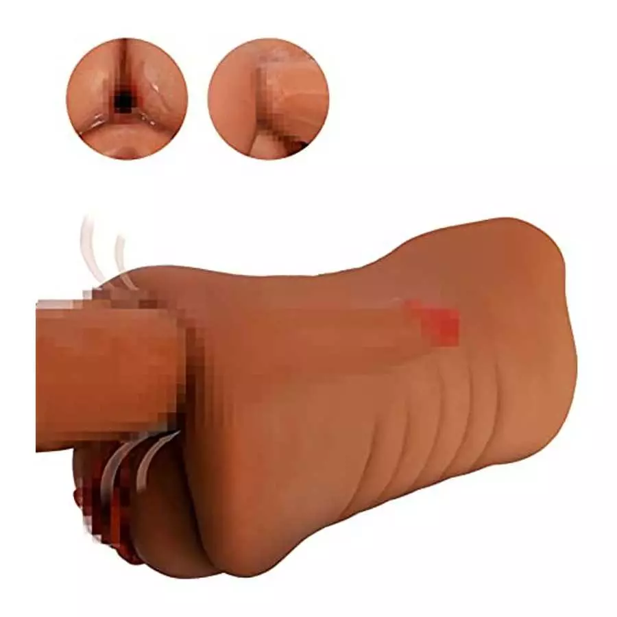 3 in 1 Male Masturbator with Lifelike Face Designed, Pocket Pussy with Realistic Mouth Textured Vagina and Tight Anus for Oral S