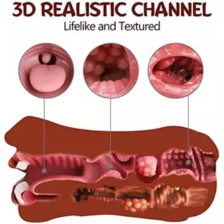 3 in 1 Male Masturbator with Lifelike Face Designed, Pocket Pussy with Realistic Mouth Textured Vagina and Tight Anus for Oral S 3 in 1 Male Masturbator with Lifelike Face Designed, Pocket Pussy with Realistic Mouth Textured Vagina and Tight Anus for Oral S