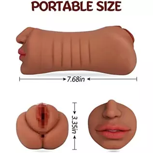 3 in 1 Male Masturbator with Lifelike Face Designed, Pocket Pussy with Realistic Mouth Textured Vagina and Tight Anus for Oral S 3 in 1 Male Masturbator with Lifelike Face Designed, Pocket Pussy with Realistic Mouth Textured Vagina and Tight Anus for Oral S