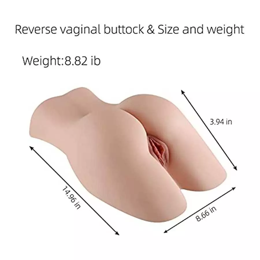8.8LB Male Masturbators Toy Realistic Sex Doll with 3D Lifelike Channel Two Hole Life-Size Doggy Style Male Masturbator Pussy As