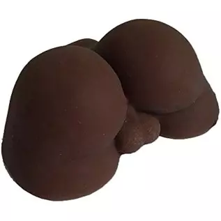 Male Masturbator Full Silicone Black Man Butt Ass with Testicles and Anal Holes Sex Doll for Male&Gay