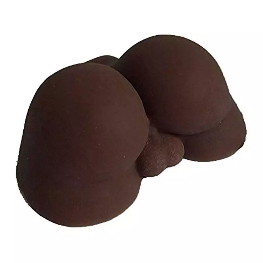 Male Masturbator Full Silicone Black Man Butt Ass with Testicles and Anal Holes Sex Doll for Male&Gay