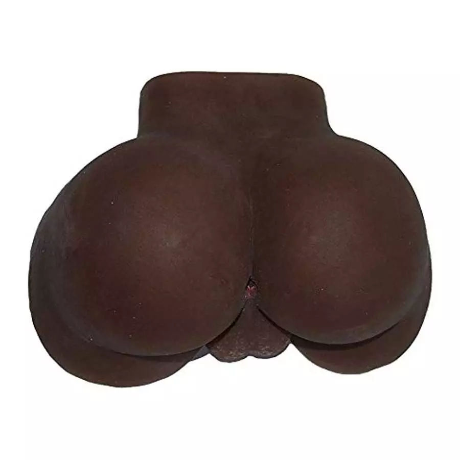 Male Masturbator Full Silicone Black Man Butt Ass with Testicles and Anal Holes Sex Doll for Male&Gay