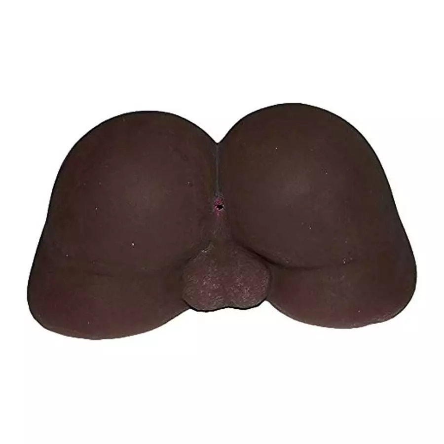 Male Masturbator Full Silicone Black Man Butt Ass with Testicles and Anal Holes Sex Doll for Male&Gay