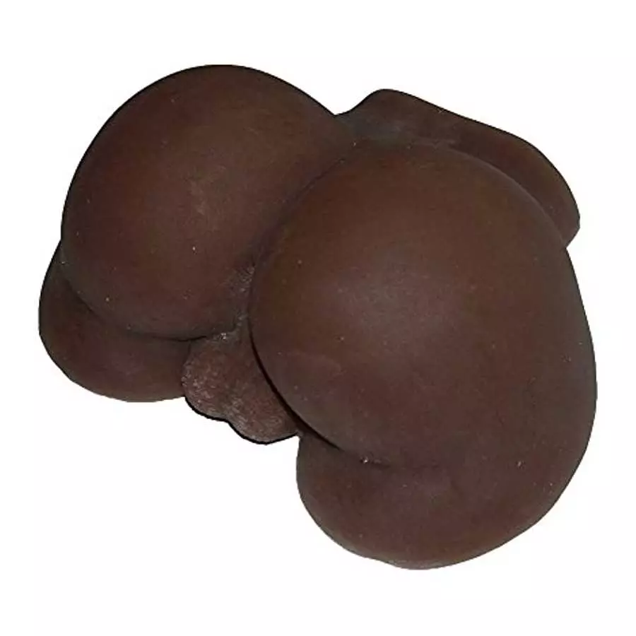 Male Masturbator Full Silicone Black Man Butt Ass with Testicles and Anal Holes Sex Doll for Male&Gay