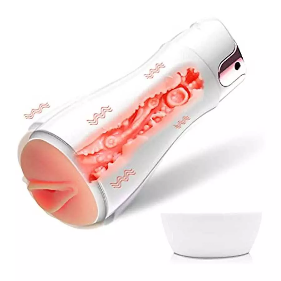 Automatic Male Masturbator Cup with 7 Vibration Modes, Pocket Pussy with Realistic Textured for Penis Stimulation Massager, Vagi Automatic Male Masturbator Cup with 7 Vibration Modes, Pocket Pussy with Realistic Textured for Penis Stimulation Massager, Vagi
