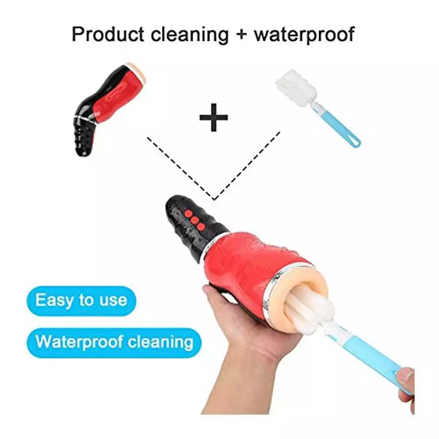 Male Masturbator Cup Adult Sex Toys for Men, Automatic Electric 5 Clamping 10 Vibrating with Various Woman Moans Stroker Masturb