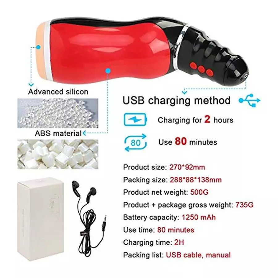 Male Masturbator Cup Adult Sex Toys for Men, Automatic Electric 5 Clamping 10 Vibrating with Various Woman Moans Stroker Masturb