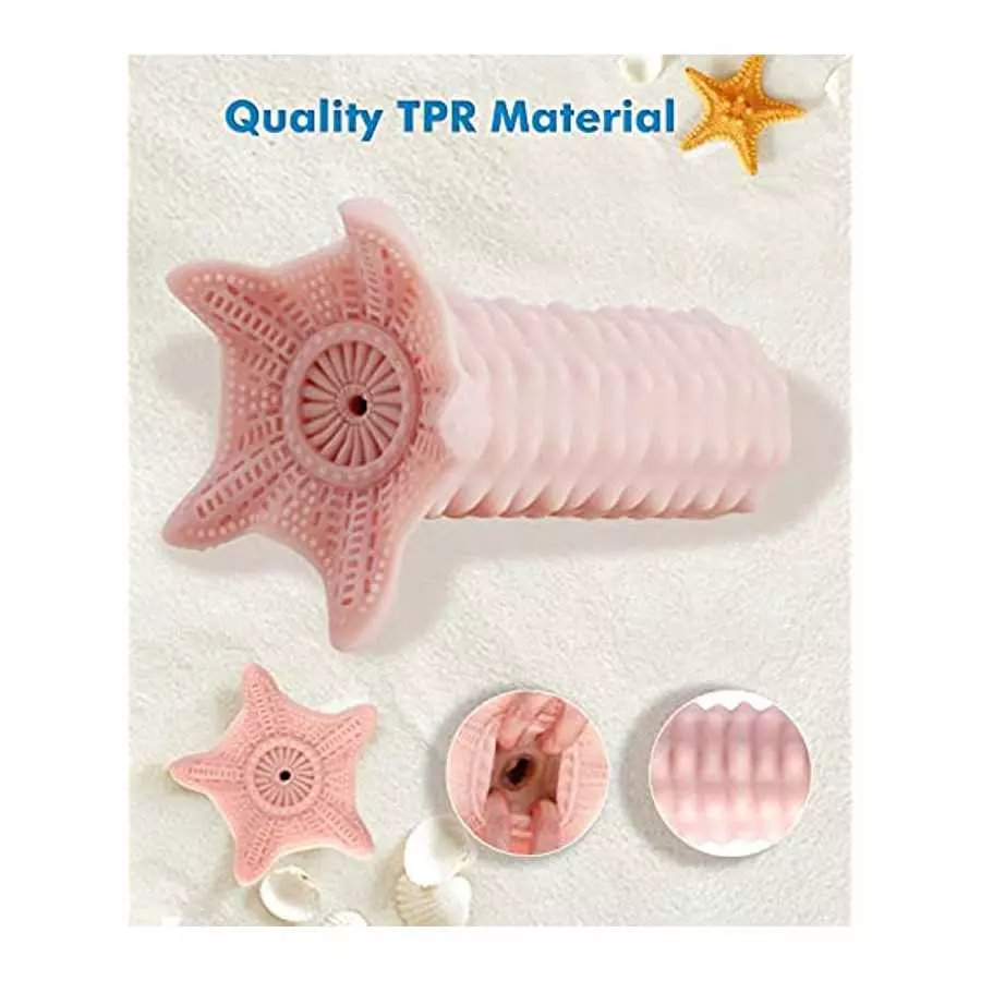 Male Masturbator SINLOLI Starfish Adult Sex Toys with 3D Realistic Texture, Own Designed Male Sex Toy for Men Masturbation