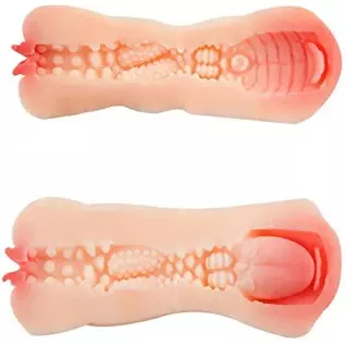 bsqipsd Lifelike Pocket Pussy Male Masturbator Toy with 3D Realistic Vagina and Tight Anus Sex Stroker, Portable Flesh Light Sex