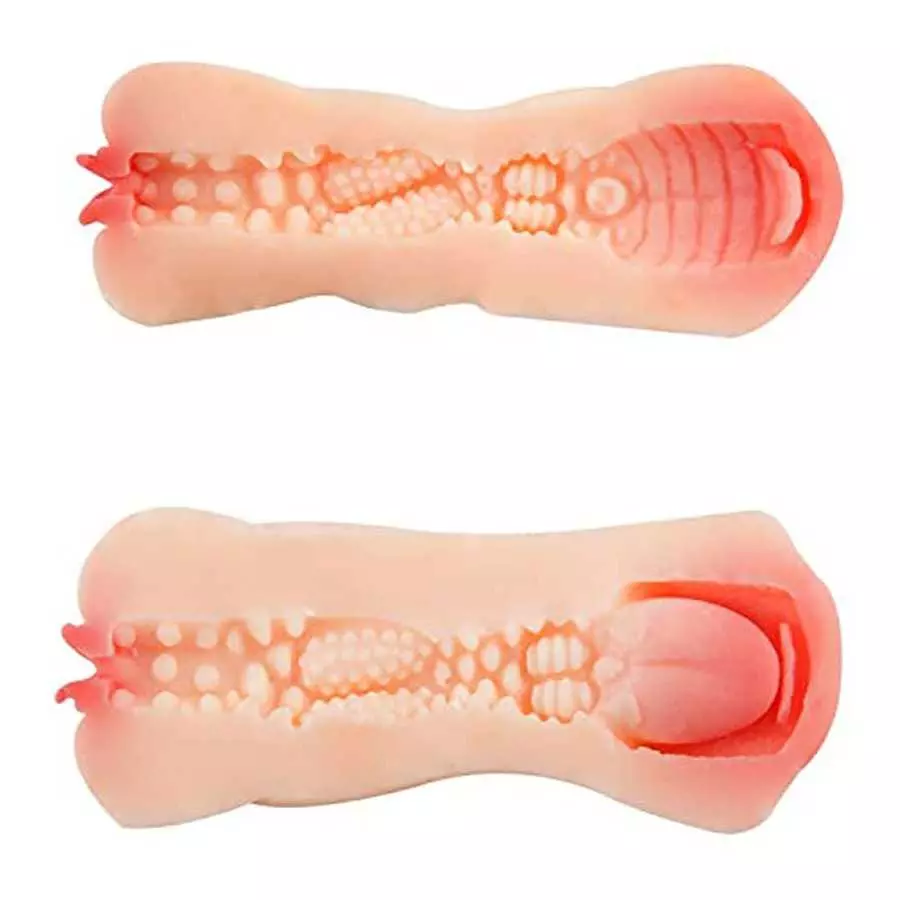 bsqipsd Lifelike Pocket Pussy Male Masturbator Toy with 3D Realistic Vagina and Tight Anus Sex Stroker, Portable Flesh Light Sex