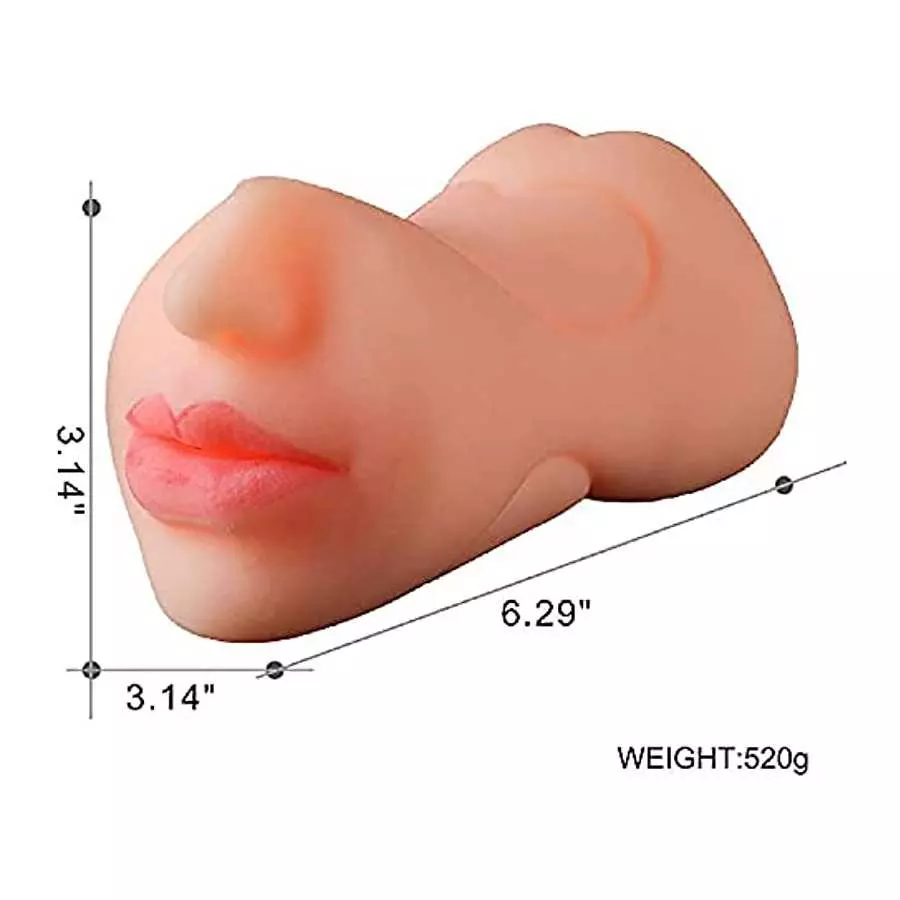 bsqipsd Lifelike Pocket Pussy Male Masturbator Toy with 3D Realistic Vagina and Tight Anus Sex Stroker, Portable Flesh Light Sex