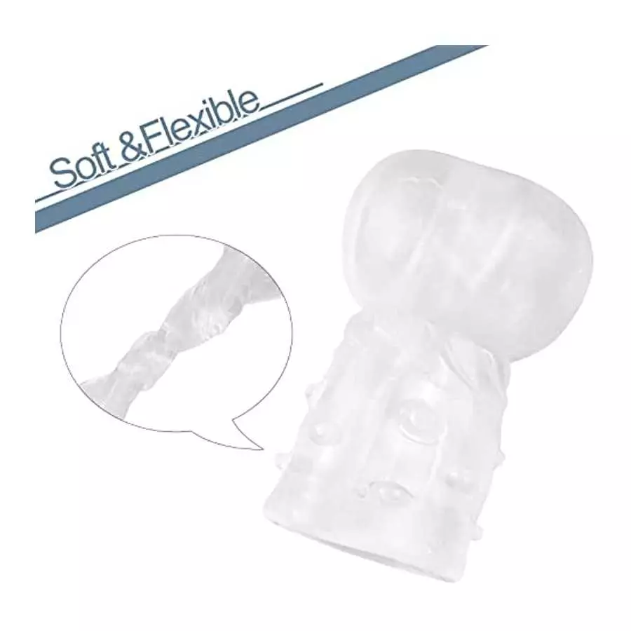 Male Masturbator Cup Sex Toys for Men,Portable Transparent Pocket Pussy Stroker with Vagina Textured