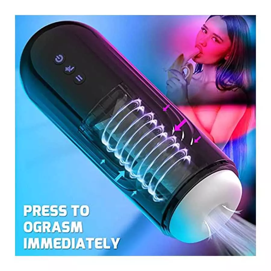 Automatic Male Masturbator, Surprix 7 Blowjob Thrusting Modes, Men Sex Toys, One-Click Hand-Free Pocket Pussy Function with 3D R