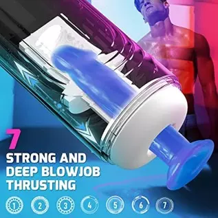 Automatic Male Masturbator, Surprix 7 Blowjob Thrusting Modes, Men Sex Toys, One-Click Hand-Free Pocket Pussy Function with 3D R