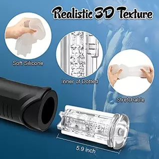 Automatic Stoker Sucking Electric Male Masturbator Cup with 10 Vibration & 3 Vacuum Suction Jinglejungle Pocket Pussy Adult Sex 