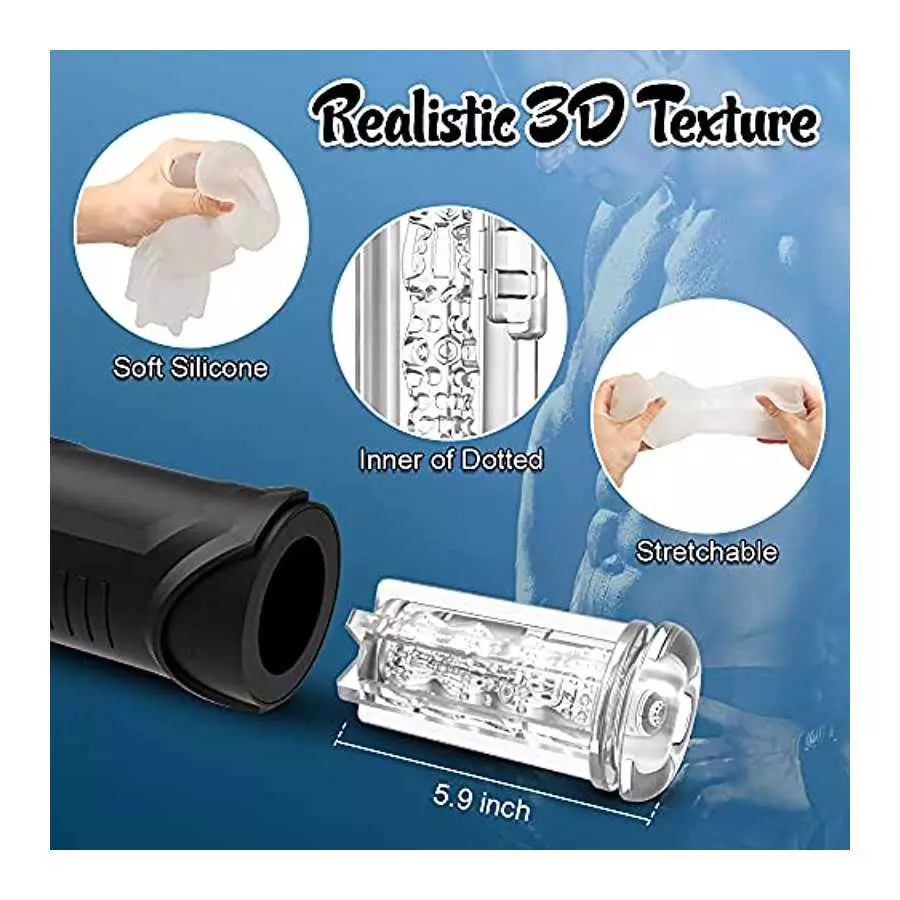 Automatic Stoker Sucking Electric Male Masturbator Cup with 10 Vibration & 3 Vacuum Suction Jinglejungle Pocket Pussy Adult Sex 