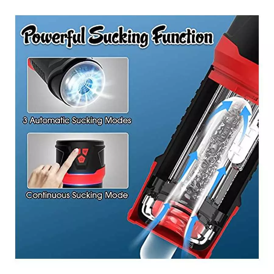 Automatic Stoker Sucking Electric Male Masturbator Cup with 10 Vibration & 3 Vacuum Suction Jinglejungle Pocket Pussy Adult Sex 