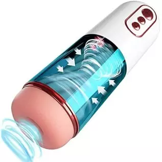 Automatic Male Masturbator Adult Men Sex Blowjob Toys with 7 Vibration Modes Sleeve Hands Free Pocket Pussy Stroker with 7 Modes
