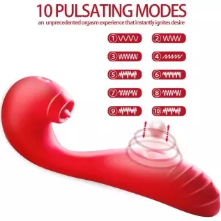 WiMiFar Swan 3in1 Clit Sucker Dildo Vibrator for Women Sex Toys, Soft Silicone Female G-spot Stimulation Vibrators Thrusting Dil