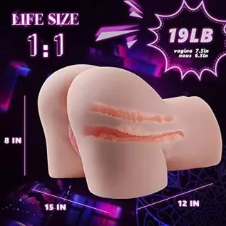 Unszz 19LB Male Masturbator Sex Doll Pocket Pussy Realistic Butt with Vagina Anus Stroker Torso Love Dolls Adult Sex Toys for Me