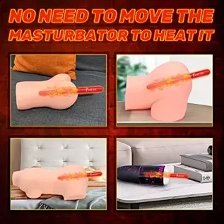 Wireless Heating Rod Heated Partner of Male Masturbator Pocket Pussy Sex Doll Fast Heating Temperature Control 40°C/104°F Power-