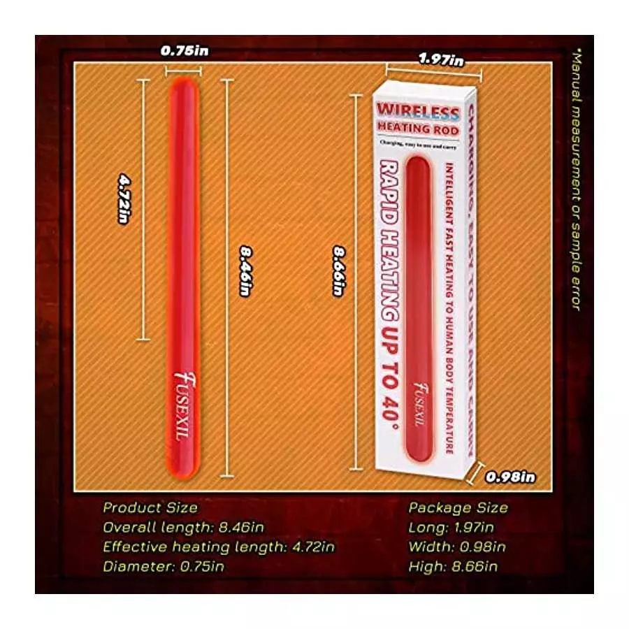 Wireless Heating Rod Heated Partner of Male Masturbator Pocket Pussy Sex Doll Fast Heating Temperature Control 40°C/104°F Power-