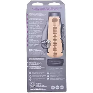 Doc Johnson Man Squeeze - Twink - Squeeze Plate for Precise Pressure - Twist End Cap to Control Suction - Discreet Premium Strok