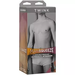 Doc Johnson Man Squeeze - Twink - Squeeze Plate for Precise Pressure - Twist End Cap to Control Suction - Discreet Premium Strok