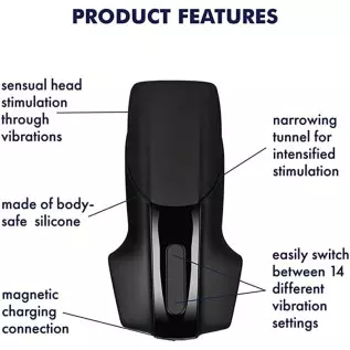 Satisfyer Men Masturbator Plus Vibration - Male Masturbation Cup, Pocket Vagina, Stroker, Realistic Feeling, Vibrating Stimulati