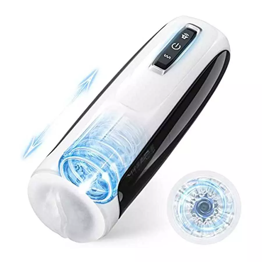 Automatic Male Masturbators with 10 Modes - Thrusting 360°Rotating ,Electric Hand-Free Men Masturbation Pocket Pussy for Sex Tra Automatic Male Masturbators with 10 Modes - Thrusting 360°Rotating ,Electric Hand-Free Men Masturbation Pocket Pussy for Sex Tra