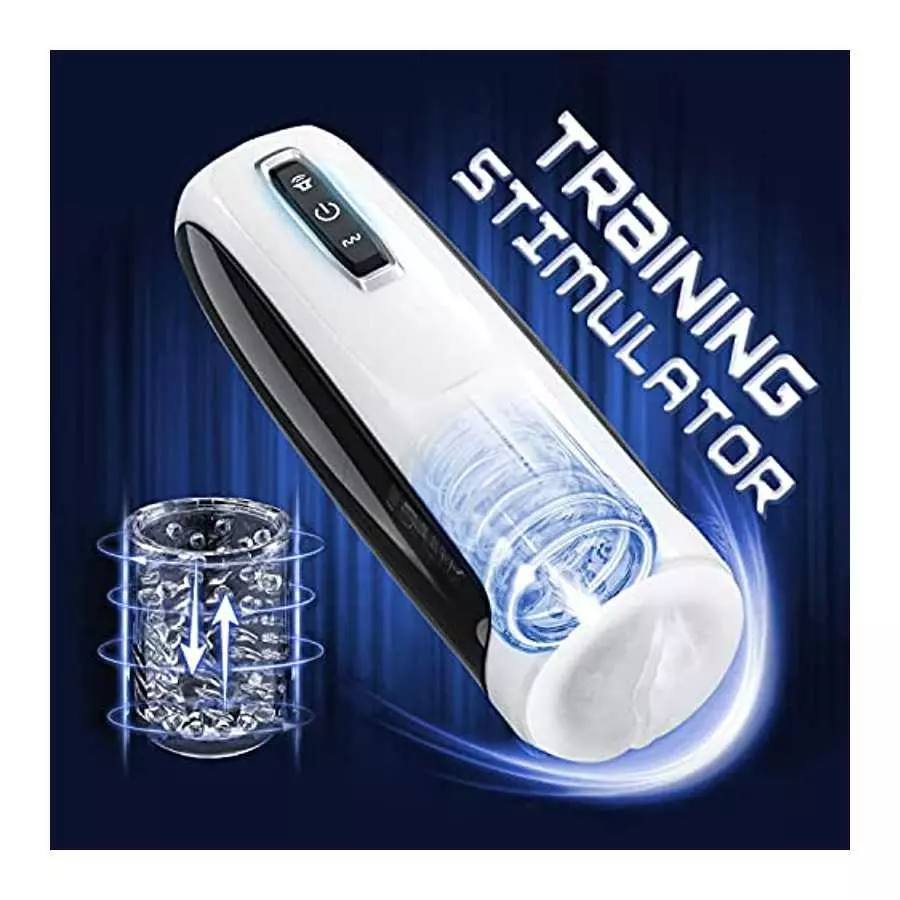 Automatic Male Masturbators with 10 Modes - Thrusting 360°Rotating ,Electric Hand-Free Men Masturbation Pocket Pussy for Sex Tra