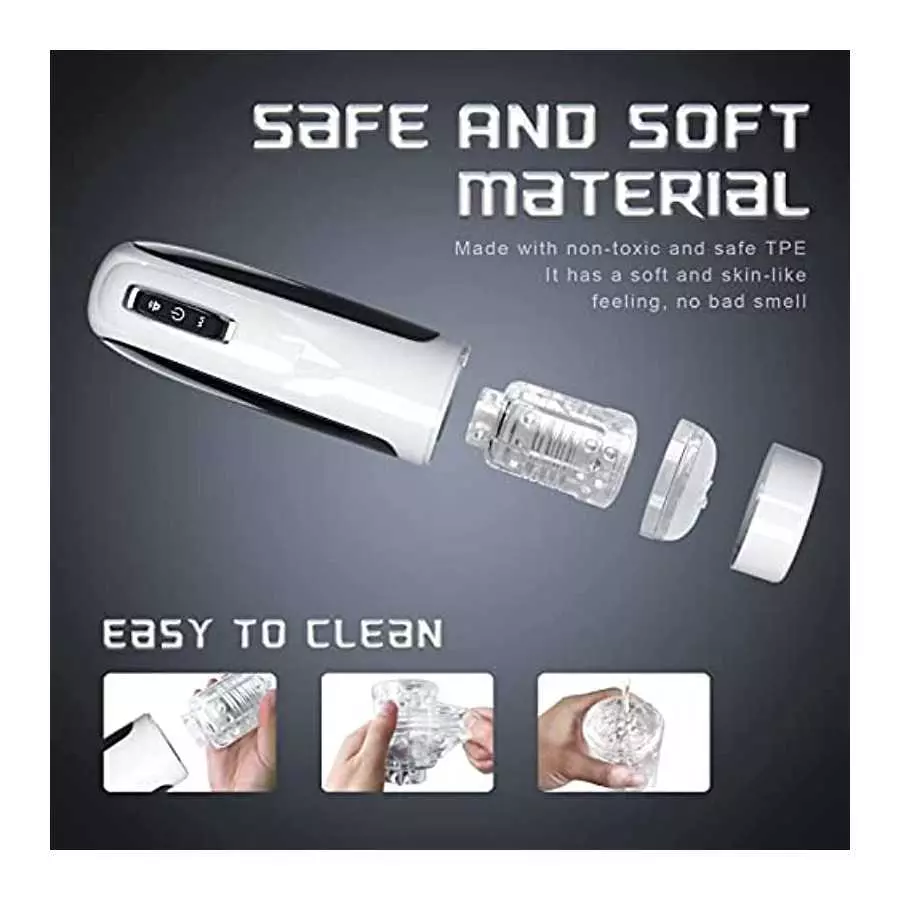 Automatic Male Masturbators with 10 Modes - Thrusting 360°Rotating ,Electric Hand-Free Men Masturbation Pocket Pussy for Sex Tra