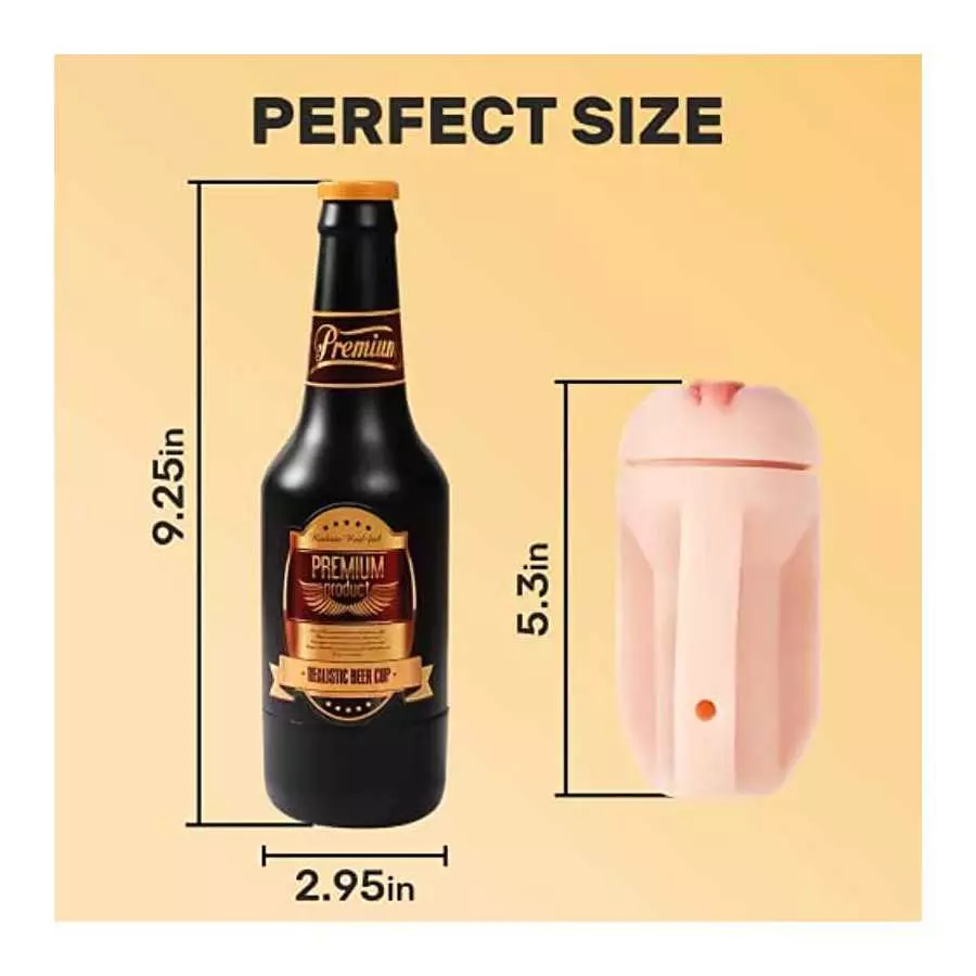 Male Masturbator Male Sex Toy, Realistic Beer Bottle Textured Pocket Pussy for Men, Masturbation Cup Mens Stroker, Toy Adult Mal