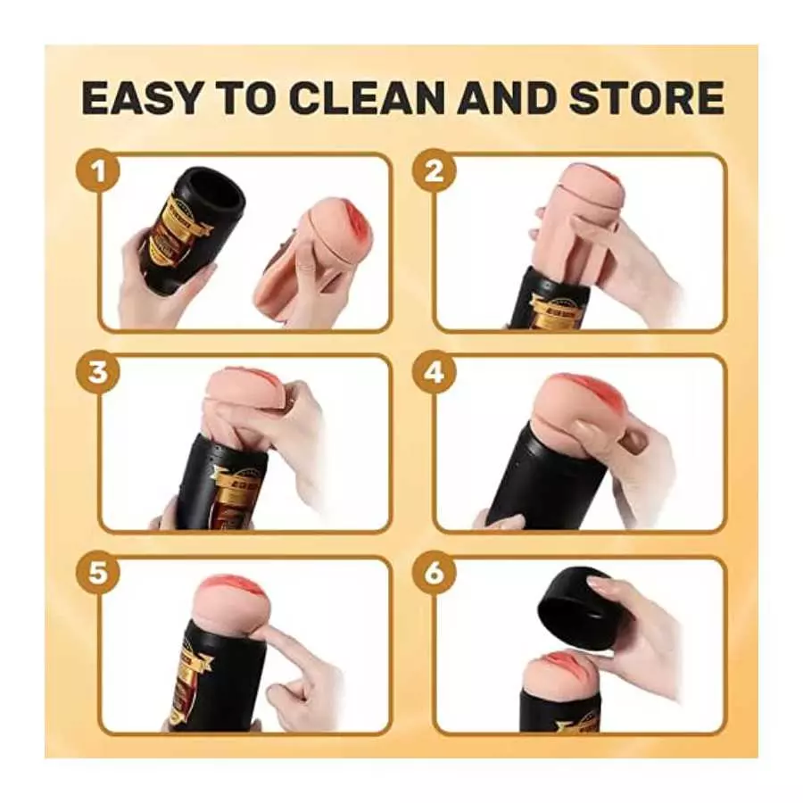 Male Masturbator Male Sex Toy, Realistic Beer Bottle Textured Pocket Pussy for Men, Masturbation Cup Mens Stroker, Toy Adult Mal