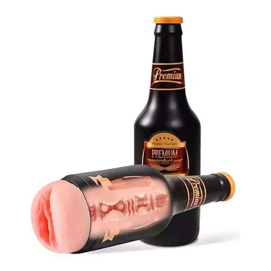 Male Masturbator Male Sex Toy, Realistic Beer Bottle Textured Pocket Pussy for Men, Masturbation Cup Mens Stroker, Toy Adult Mal