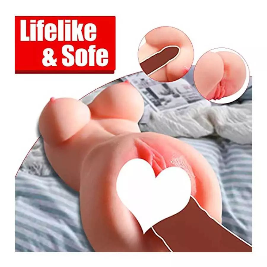 Ohiele Sex Doll Male Masturbators Lifelike Pussy Ass with Realistic 3D Textured Tight Vaginal and Soft Big Boobs- Strong Suction