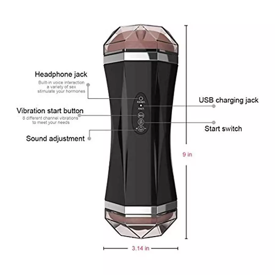 Men Massage Trainer Realistic 3D Pocket Pussuy with Tight Sleeve Stroker Mouth and Pussy Double Head Masturbration Cup Hand Free