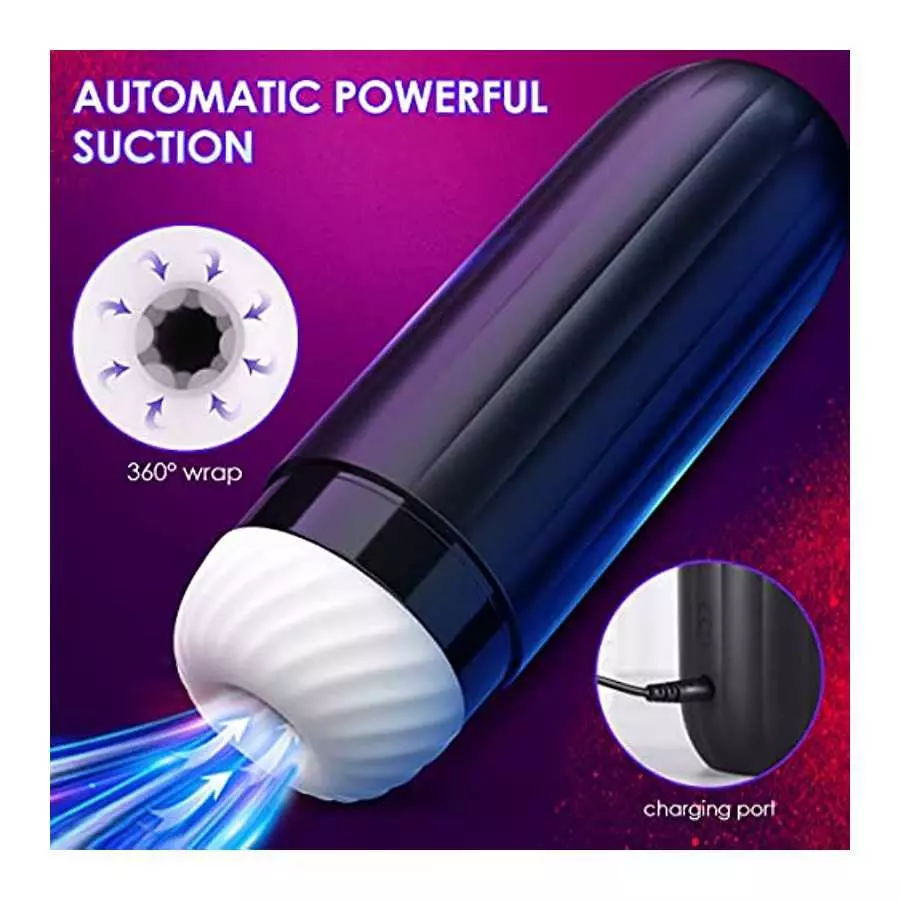 APP-Remote Automatic Sucking Masturbator Men Sex-Toy - SVAKOM APP-Control & 2D Interactive Hands Free Masturbators Cup with 5 Su