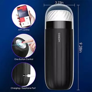 APP-Remote Automatic Sucking Masturbator Men Sex-Toy - SVAKOM APP-Control & 2D Interactive Hands Free Masturbators Cup with 5 Su APP-Remote Automatic Sucking Masturbator Men Sex-Toy - SVAKOM APP-Control & 2D Interactive Hands Free Masturbators Cup with 5 Su